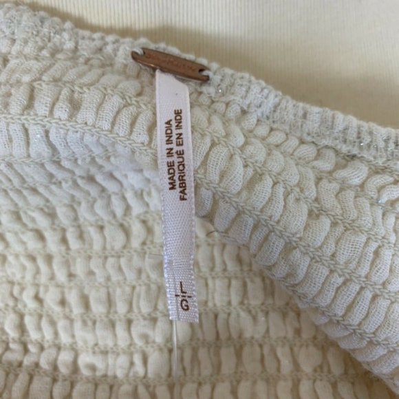 Free People Womens Amanda Ivory Polka Dt - Picture 11 of 11